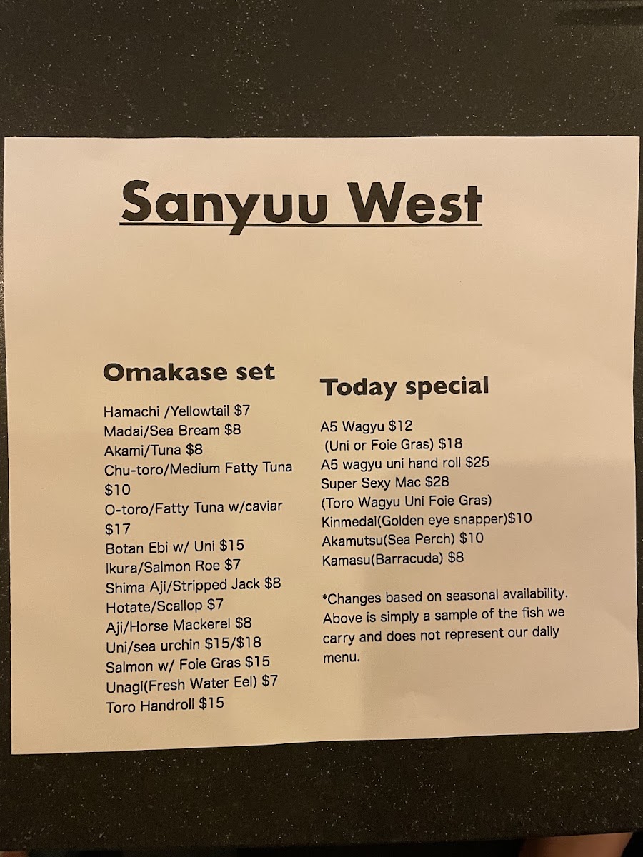 Menu Sanyuu West-10